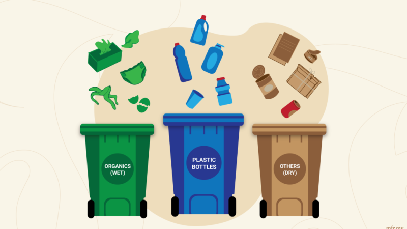 Who collects the waste material from houses?